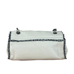 Chanel White Leather Mini Flap Shoulder Bag 1992