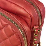 Chanel Pink Satin/Leather Trim Camera Bag 2019
