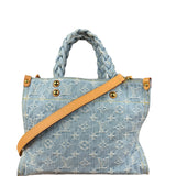 Louis Vuitton Monogram Denim Let Go PM 2Way Tote Handbag