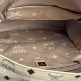 MCM Beige Leather Monogram Medium Stark Backpack