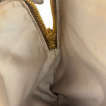 Miu Miu Beige/Brown Bicolor Leather Madras Handbag