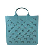 Gucci Dusty Azure Perforated Rubber Tote