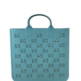 Gucci Dusty Azure Perforated Rubber Tote