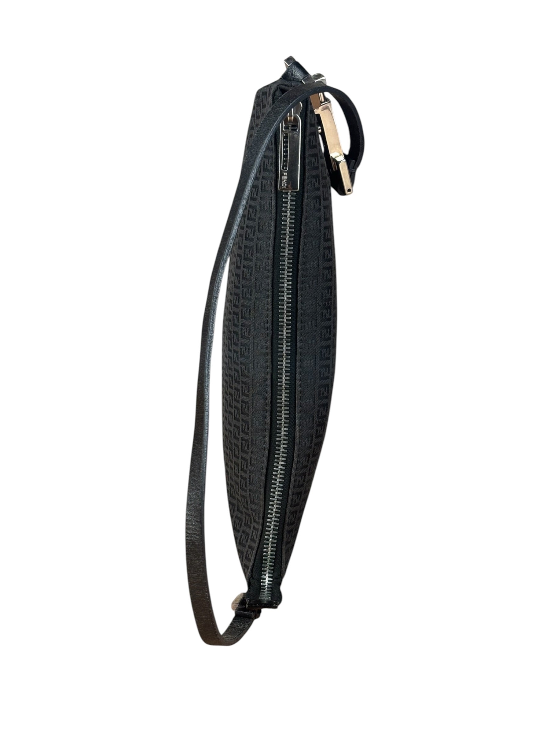 Fendi Vintage Black FF Print Pochette