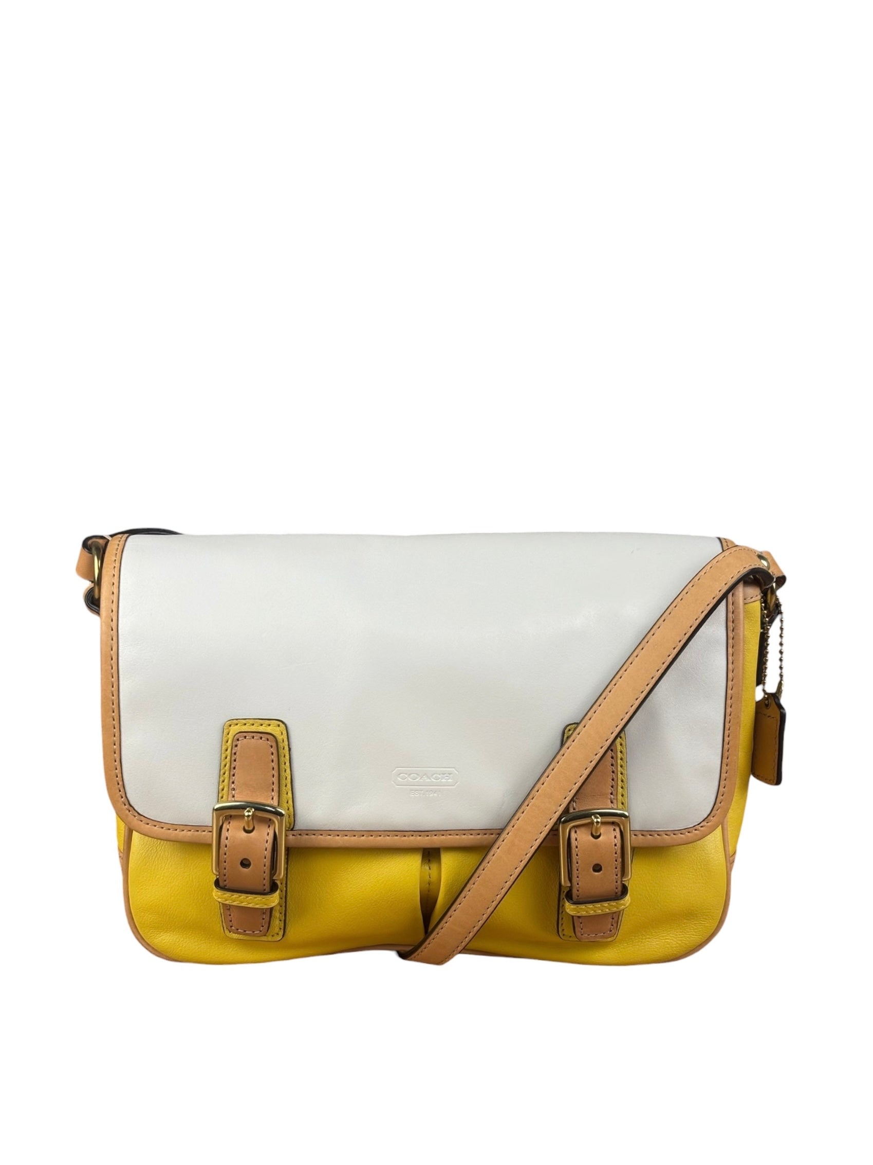 Coach Park Tricolor Leather Flap Crossbody Bag