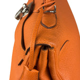 Hermes 2011 Orange Togo Leather Palladium Kelly 35