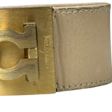 Ferragamo Gancini Wide Leather Cuff Bracelet