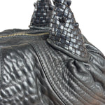 Fendi Vintage Black Leather Spy Hobo Bag