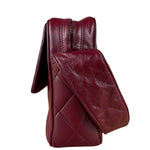 Chanel Vintage Burgundy Quilted Leather CC Camera Bag