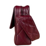 Chanel Vintage Burgundy Quilted Leather CC Camera Bag