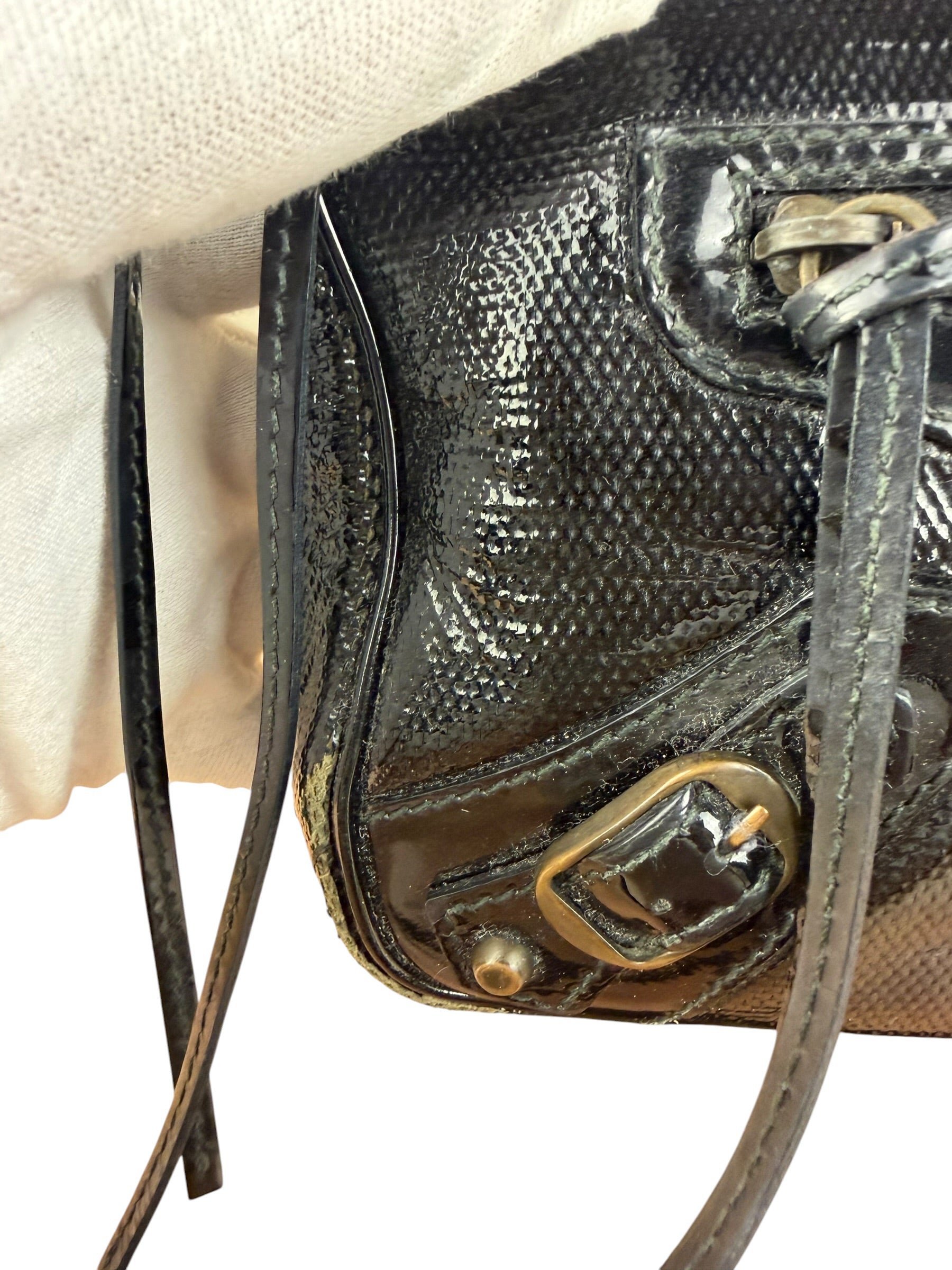 Balenciaga Black Leather Classic City Shoulder Bag