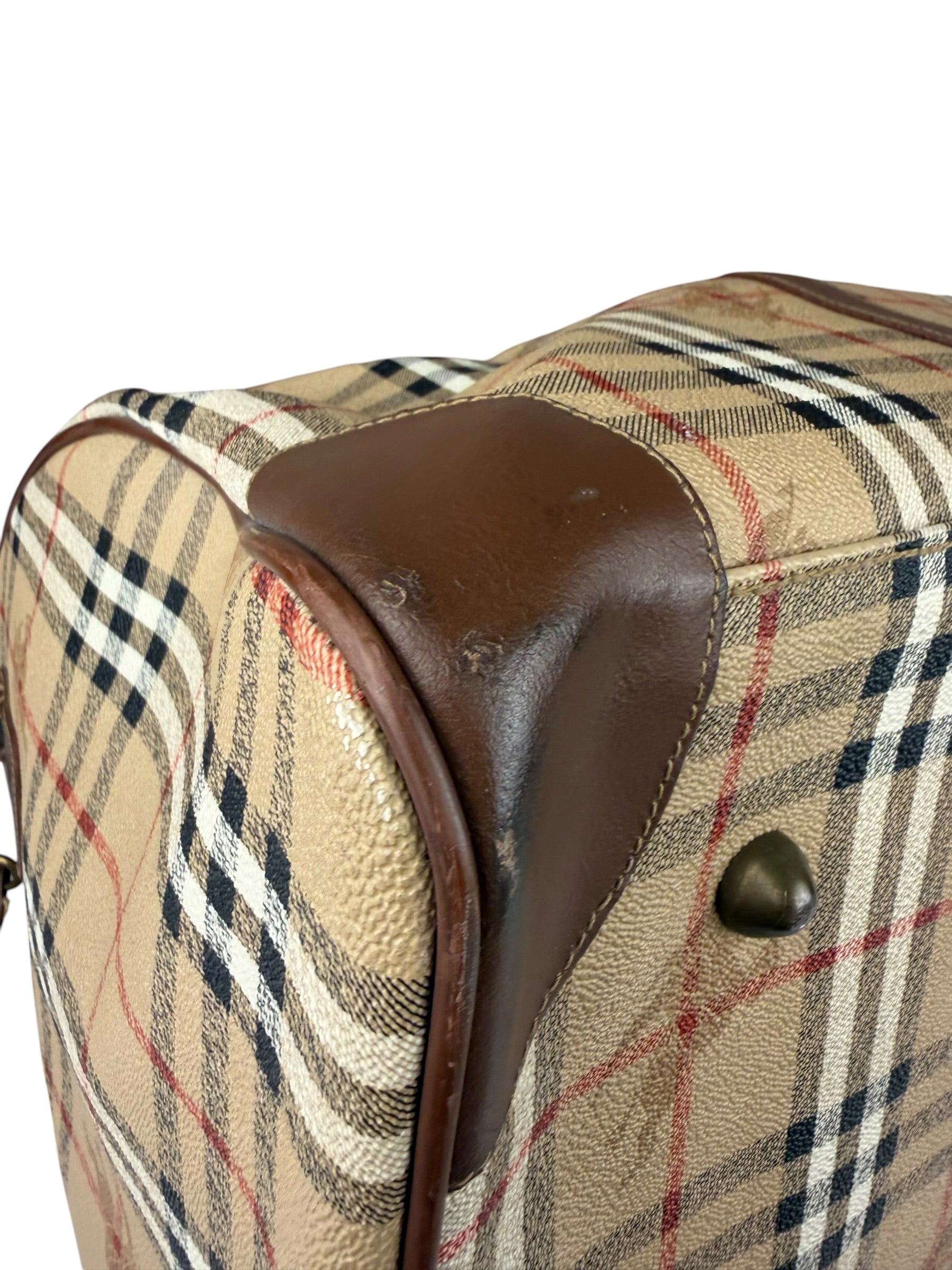 Burberry Vintage House Check Duffel Bag