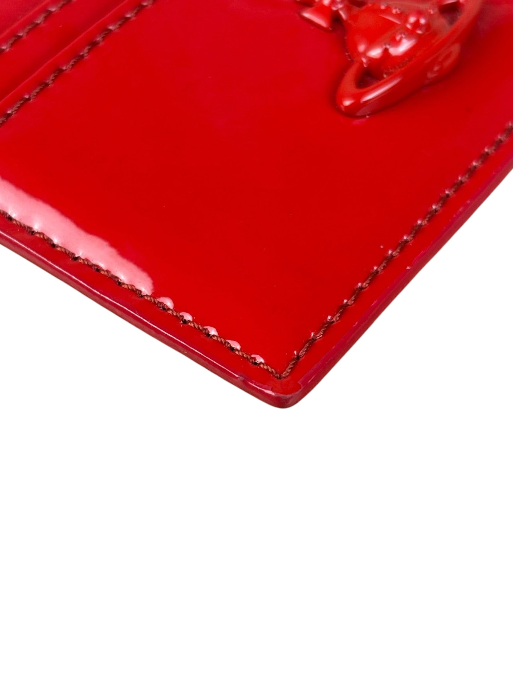 Vivienne Westwood Red Debossed Orb Card Holder