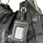 Prada Black Tessuto Nylon/Leather Waves Shoulder Bag