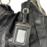Prada Black Tessuto Nylon/Leather Waves Shoulder Bag