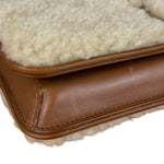 Saint Laurent Shearling/Leather Mini Flap Shoulder Bag