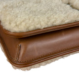 Saint Laurent Shearling/Leather Mini Flap Shoulder Bag