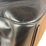 Prada Black Leather Tessuto Nylon Bowler Bag