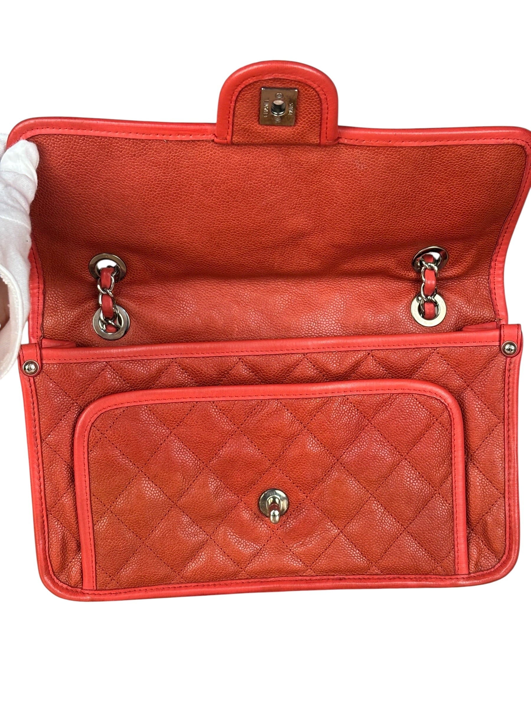 Chanel French Riviera Caviar Quilted Flap Bag Sunset 2011