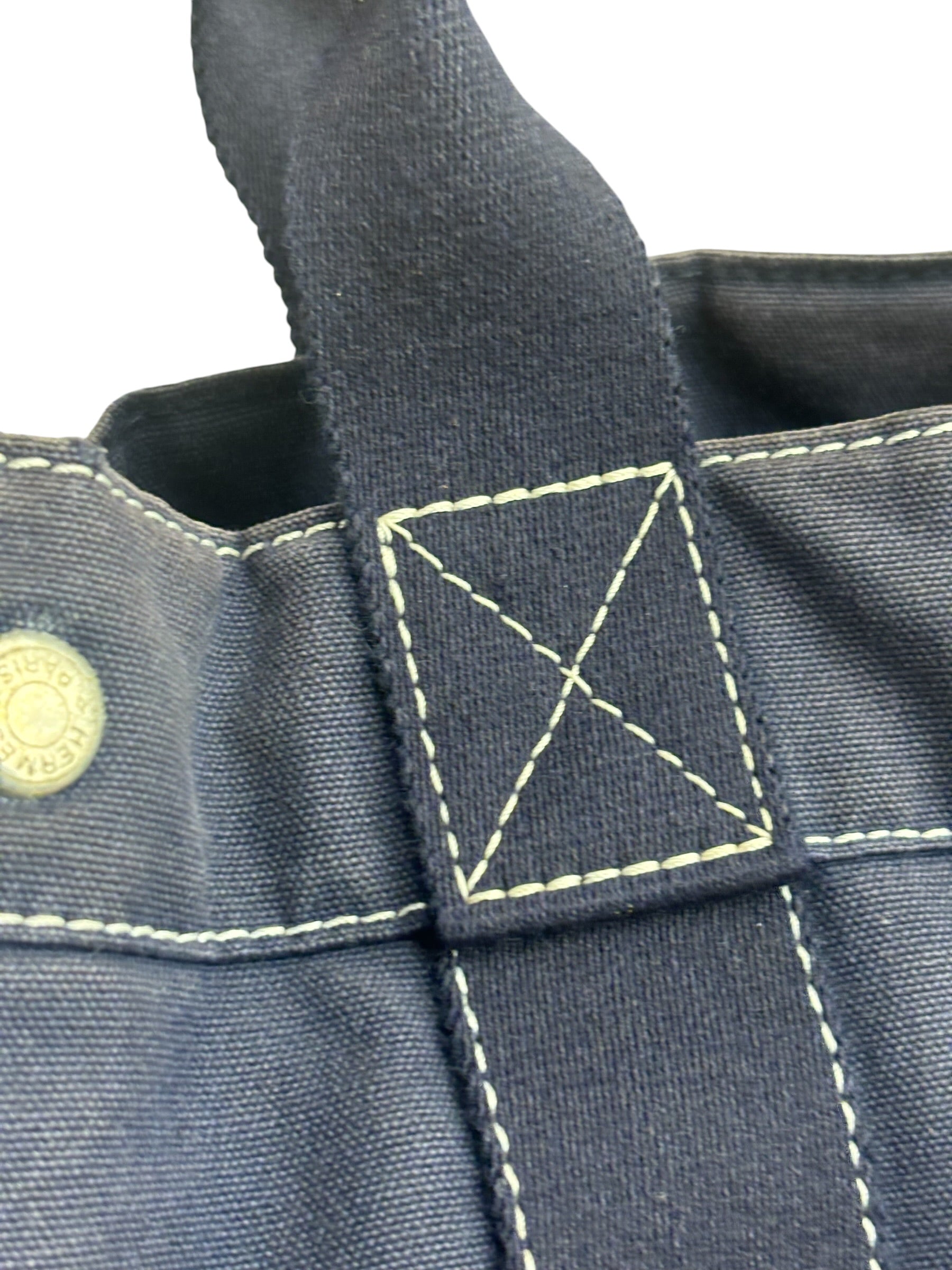 Hermes Canvas Fourre-Tout MM Tote Hand Bag