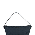 Gucci Black Canvas GG Print Mini Boat Pochette
