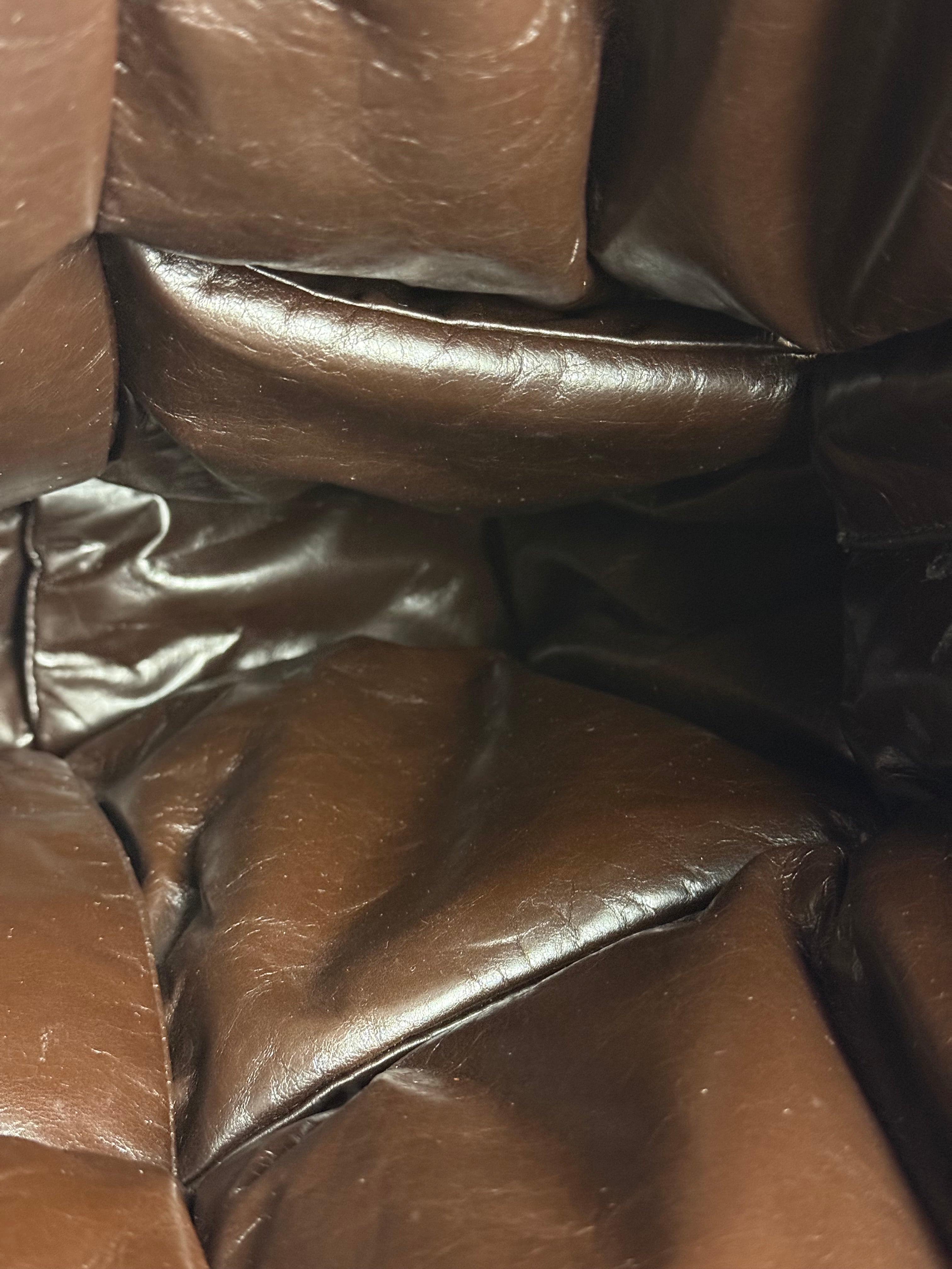 Bottega Veneta The Chain Puffy Tote Bag Brown