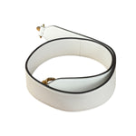 Fendi Large Zucca Embossed Leather Baguette White
