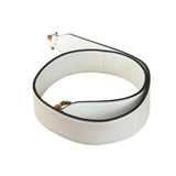 Fendi Large Zucca Embossed Leather Baguette White