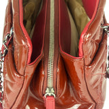Chanel Red Patent Leather Chain Shoulder Bag 2012