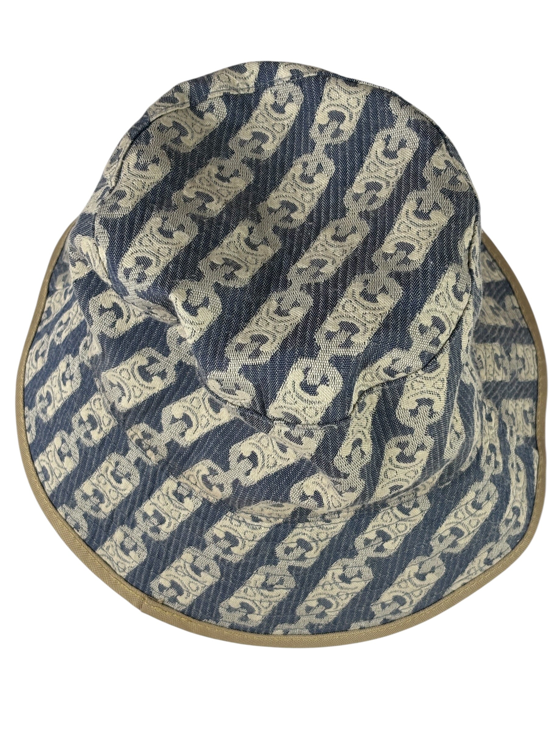 Celine Paris Blue Denim Bucket Hat