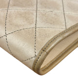 Chanel Beige Leather Trim Matelasse Mini Shoulder Bag 2009