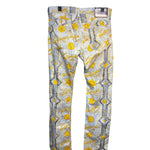 Versace Blue Logo Print Denim Jeans