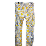 Versace Blue Logo Print Denim Jeans