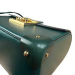 Gucci Green Padlock Bamboo Handle Handbag