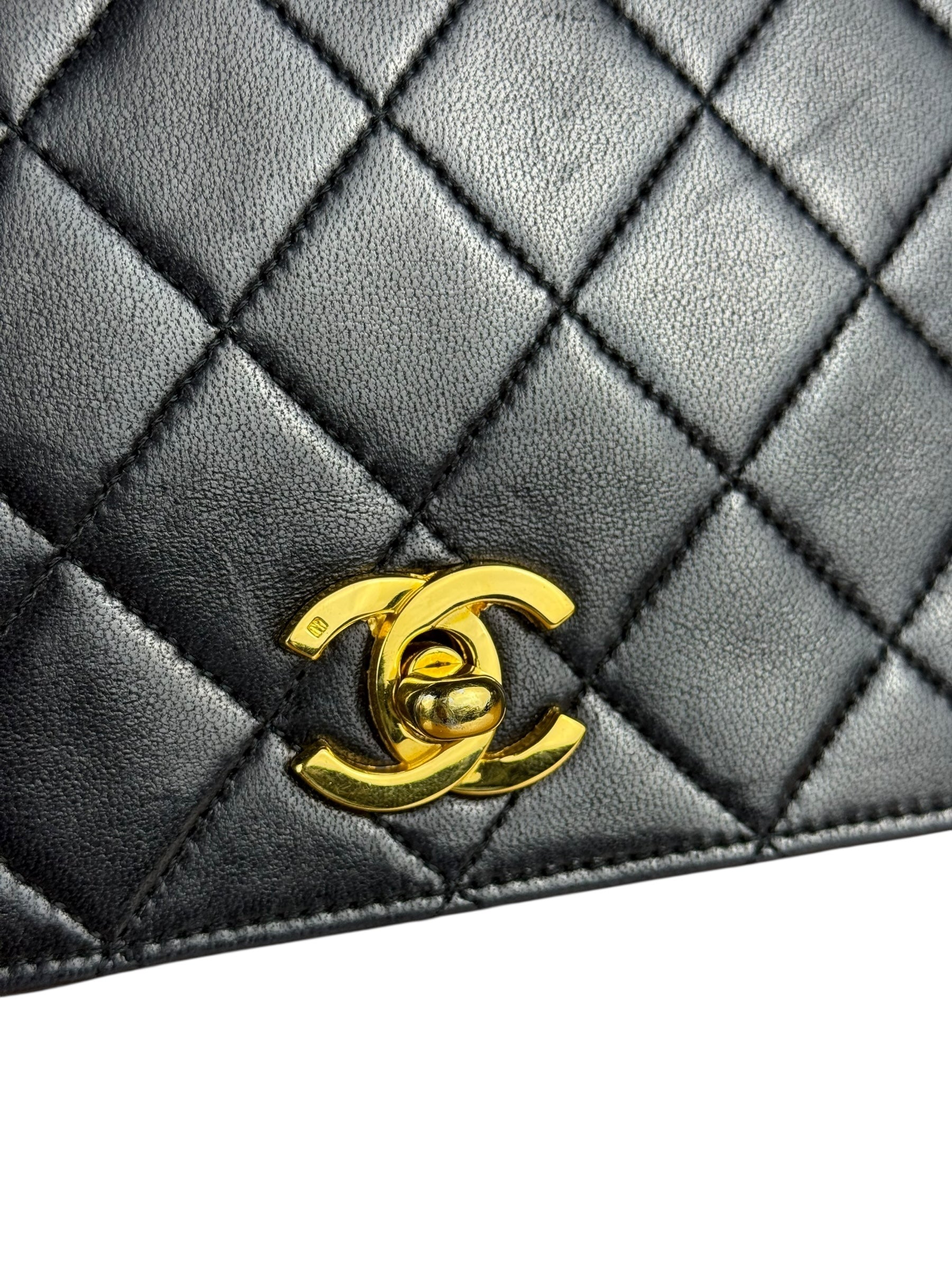 Chanel Black Quilted Single Flap Bag 1988