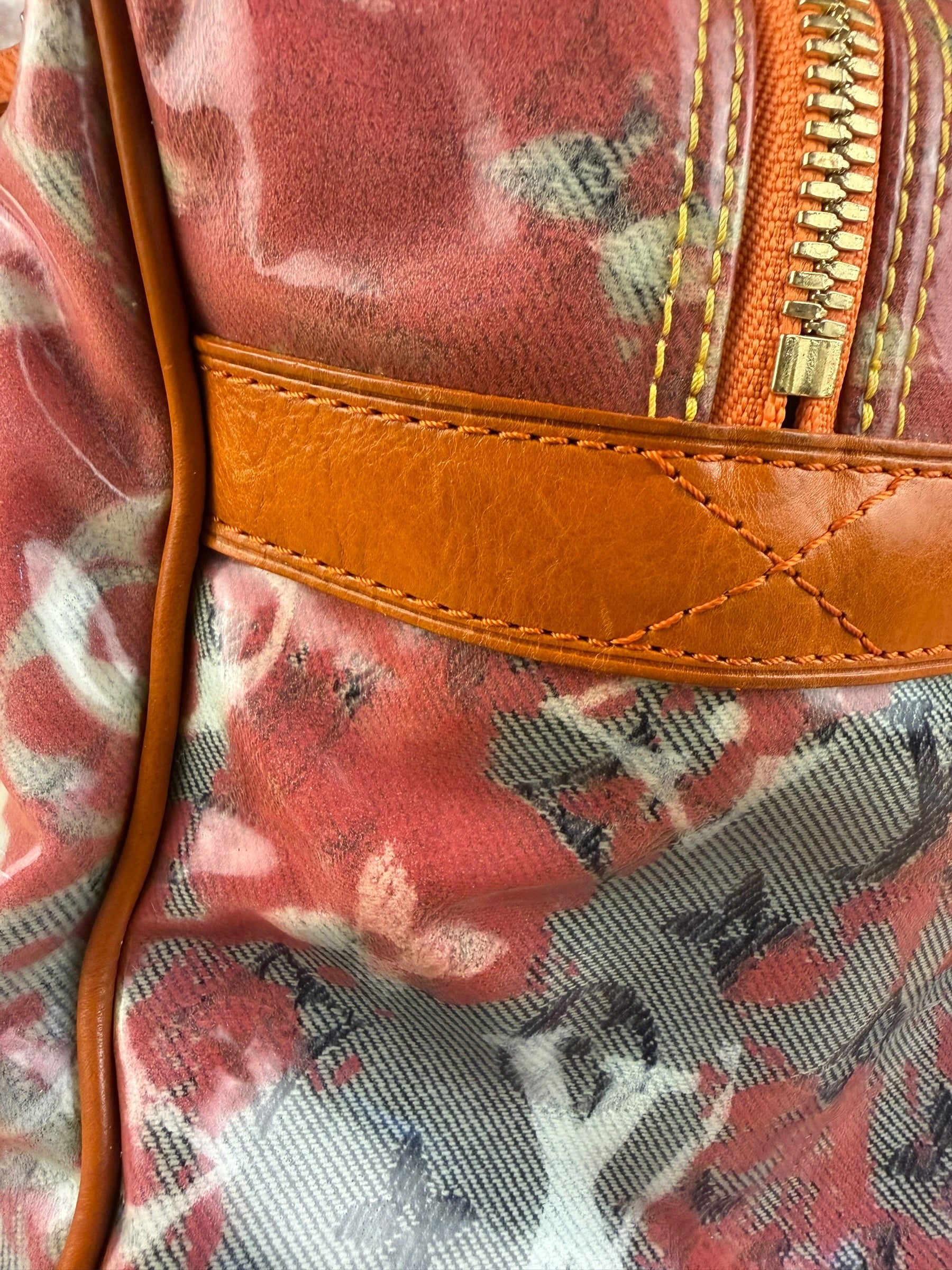 Louis Vuitton Richard Prince Orange Vinyl Canvas Monogram Hand Bag PM