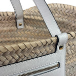 Versace Leather Trim Basket Bag