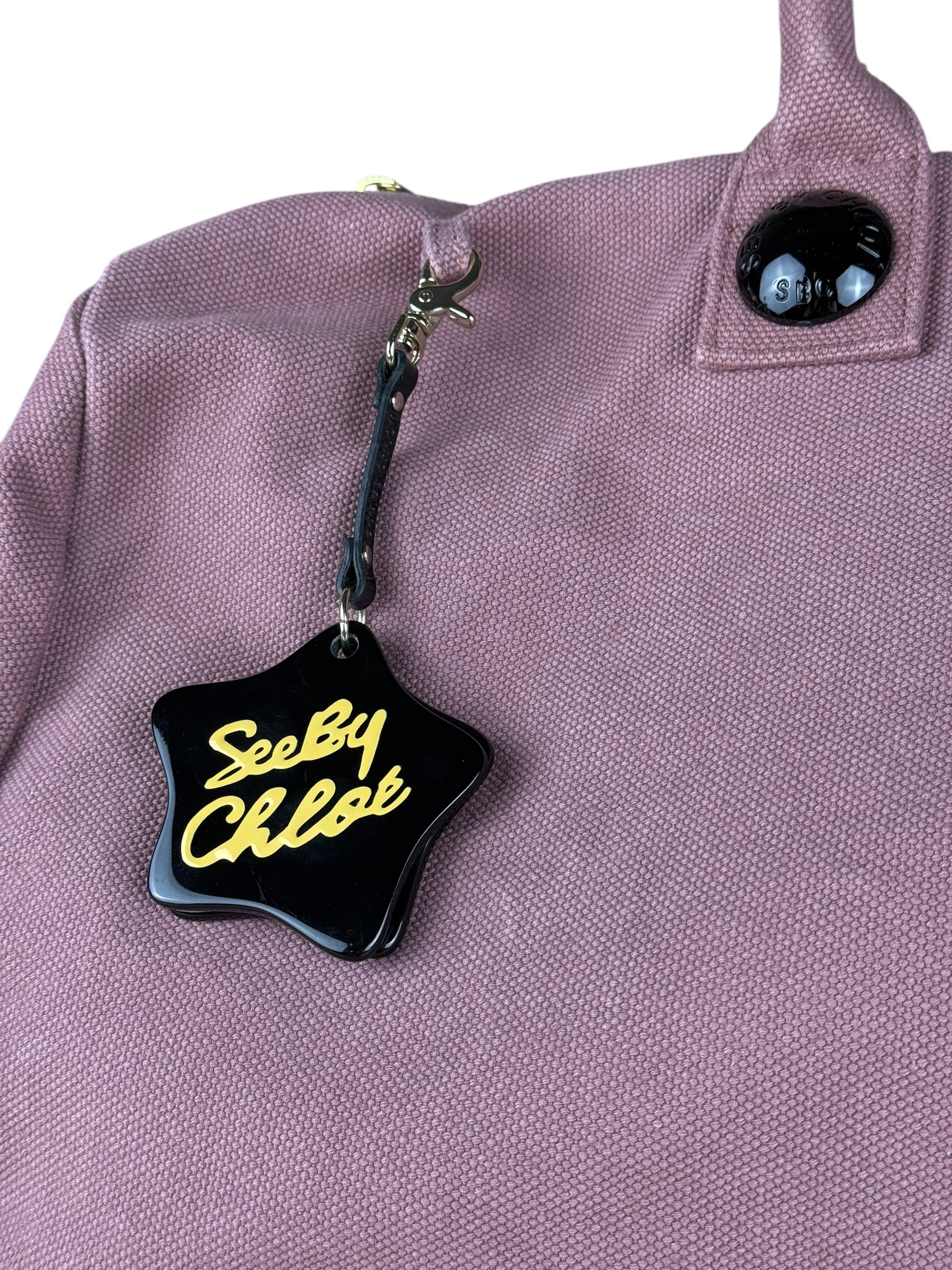 See By Chloé Purple Canvas Weekender Bag