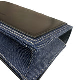 Alexander McQueen Denim Jeweled Knuckle Shoulder Bag