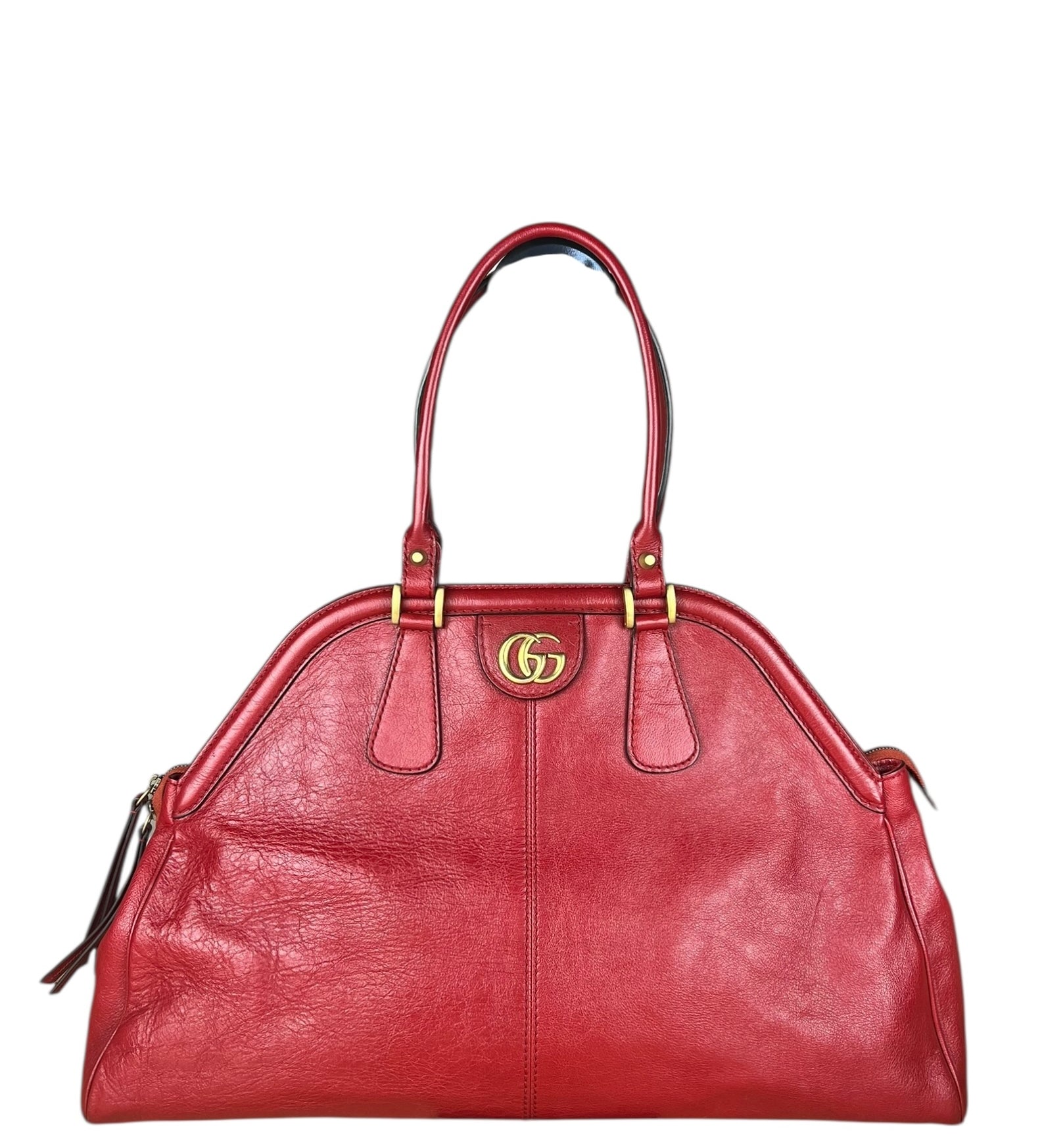 Gucci Re(Belle) Red Leather Top Handle Bag