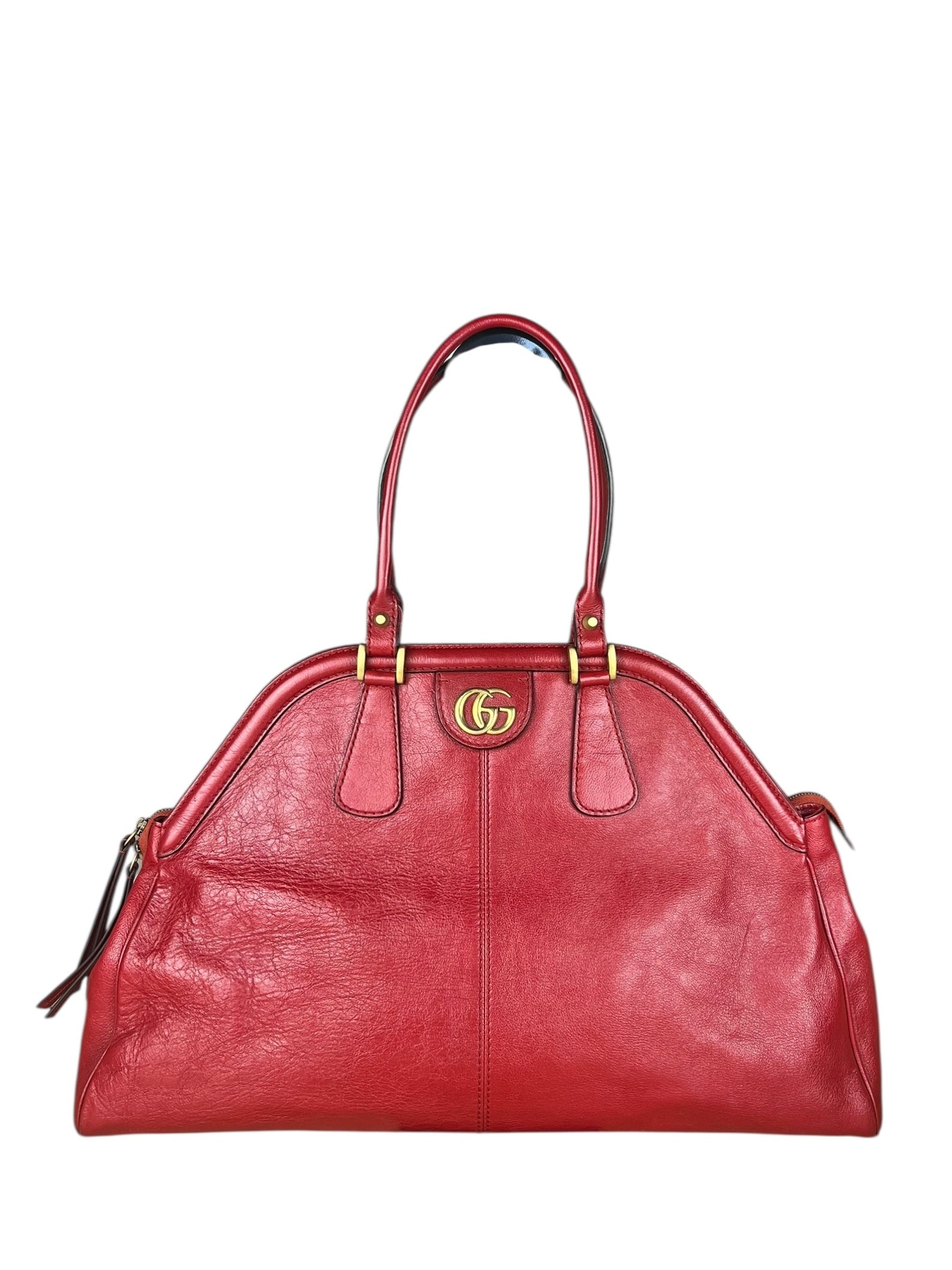 Gucci Re(Belle) Red Leather Top Handle Bag