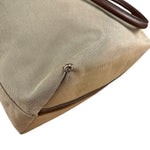 Prada Vintage Jacquard Logo Tote Brown