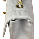Chanel White Lambskin Diana Bijoux Flap 1992