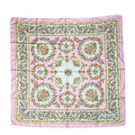 Christian Dior Baby Pink Flower Pattern Silk Scarf