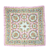 Christian Dior Baby Pink Flower Pattern Silk Scarf