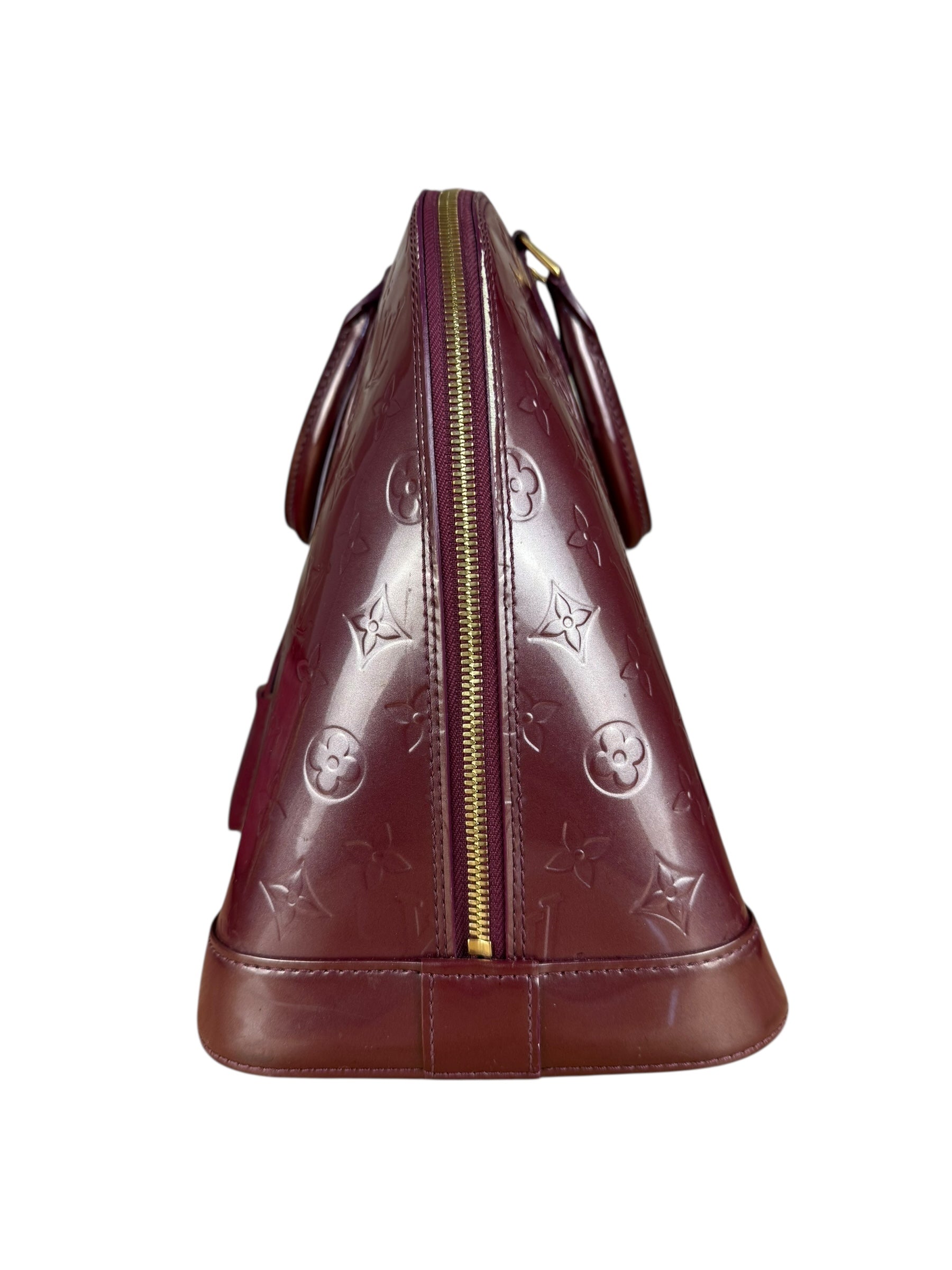 Louis Vuitton Monogram Vernis Alma GM Burgundy