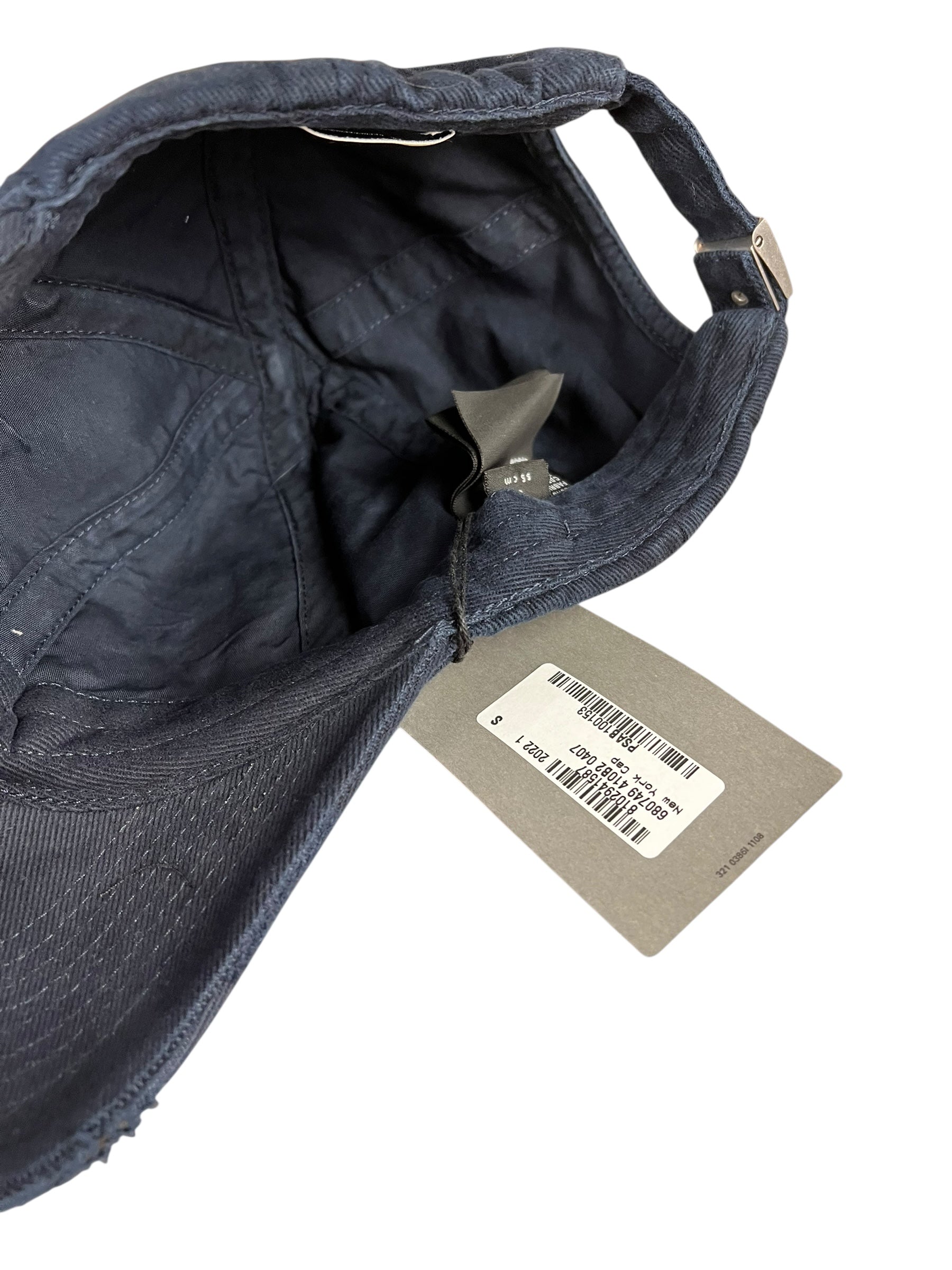 Balenciaga Navy Embroidered New York Cap
