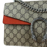Gucci Red/Beige Dionysus GG Supreme Shoulder Bag