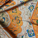 Fendi Silk Multicolor Textured Abstract Scarf