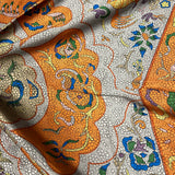 Fendi Silk Multicolor Textured Abstract Scarf